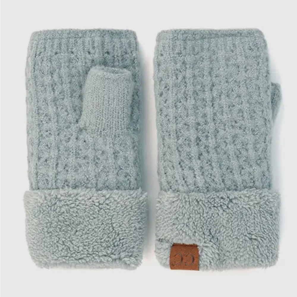 Soft winter Mist Knit Fingerless-Gloves